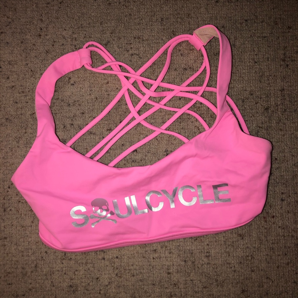 Pink Lululemon Soul Cycle Sports Bra